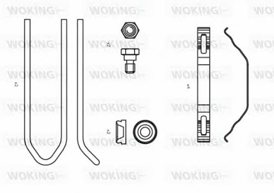 Woking ACA8506.00 Mounting kit brake pads ACA850600: Buy near me in Poland at 2407.PL - Good price!