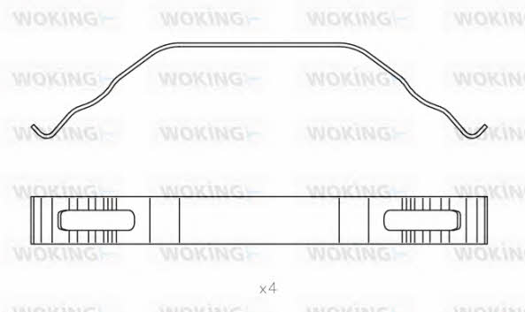 Woking ACA8508.00 Mounting kit brake pads ACA850800: Buy near me in Poland at 2407.PL - Good price!