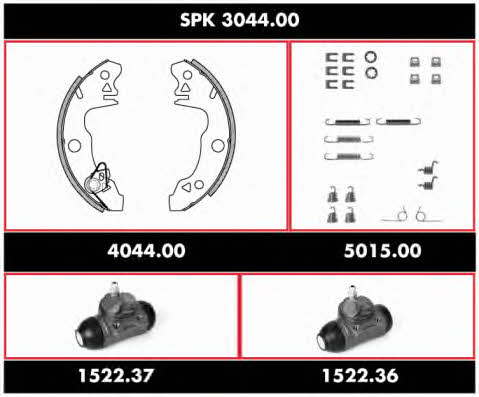 Woking SPK 3044.00 Колодки гальмівні барабанні, комплект SPK304400: Приваблива ціна - Купити у Польщі на 2407.PL!