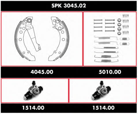 Woking SPK 3045.02 Brake shoe set SPK304502: Buy near me in Poland at 2407.PL - Good price!