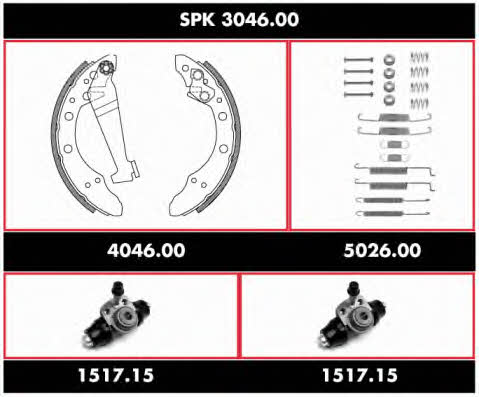Woking SPK 3046.00 Brake shoe set SPK304600: Buy near me in Poland at 2407.PL - Good price!