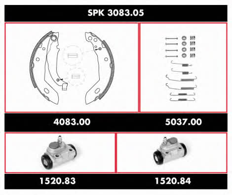 Woking SPK 3083.05 Колодки гальмівні барабанні, комплект SPK308305: Приваблива ціна - Купити у Польщі на 2407.PL!