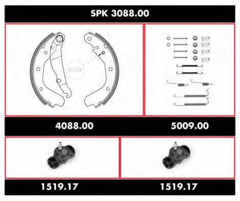 Woking SPK 3088.00 Brake shoe set SPK308800: Buy near me in Poland at 2407.PL - Good price!