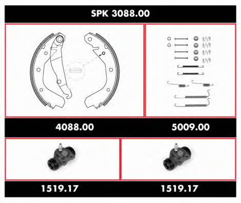 Woking SPK 3088.00 Szczęki hamulcowe, zestaw SPK308800: Dobra cena w Polsce na 2407.PL - Kup Teraz!