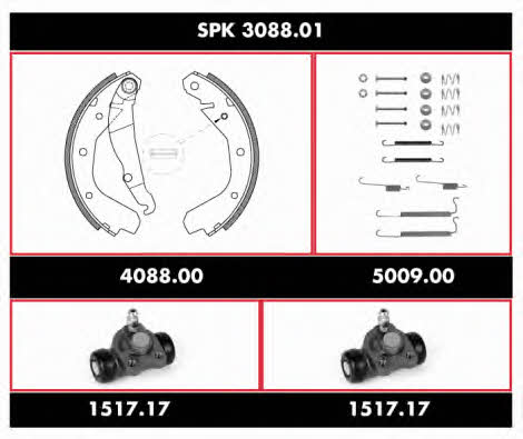 Woking SPK 3088.01 Brake shoe set SPK308801: Buy near me at 2407.PL in Poland at an Affordable price!
