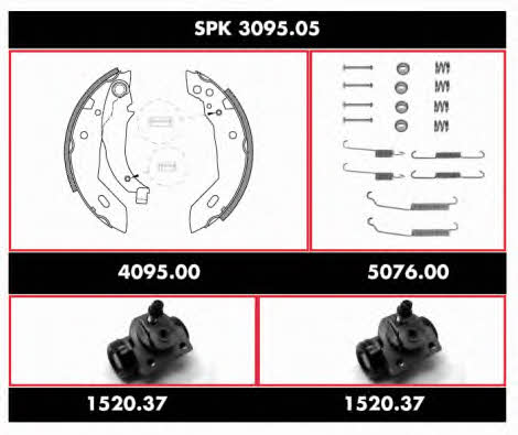 Woking SPK 3095.05 Bremsbackensatz SPK309505: Kaufen Sie zu einem guten Preis in Polen bei 2407.PL!