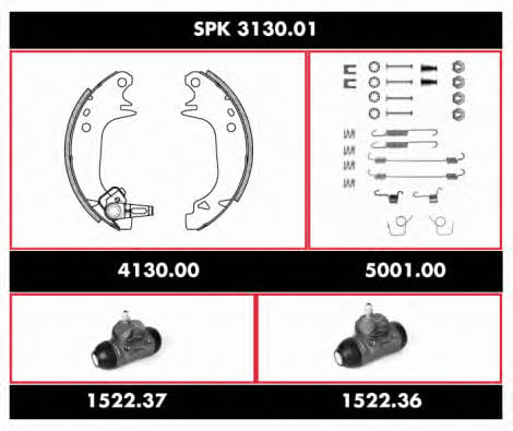  SPK 3130.01 Szczęki hamulcowe, zestaw SPK313001: Dobra cena w Polsce na 2407.PL - Kup Teraz!