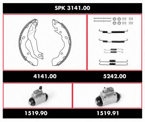 Woking SPK 3141.00 Колодки тормозные барабанные, комплект SPK314100: Отличная цена - Купить в Польше на 2407.PL!