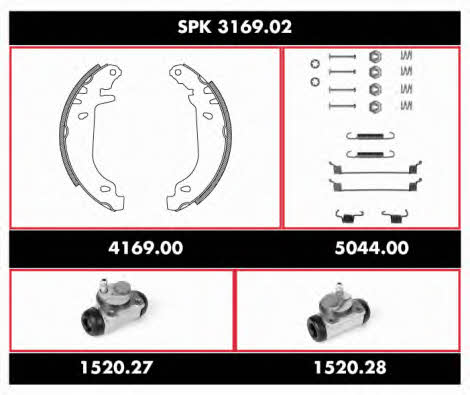 Woking SPK 3169.02 Brake shoe set SPK316902: Buy near me in Poland at 2407.PL - Good price!