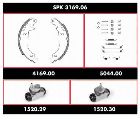 Woking SPK 3169.06 Колодки тормозные барабанные, комплект SPK316906: Отличная цена - Купить в Польше на 2407.PL!