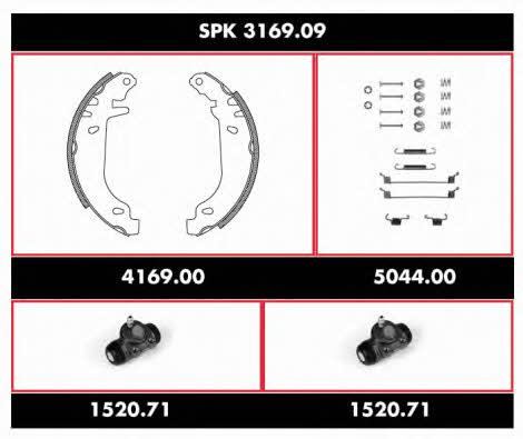  SPK 3169.09 Колодки тормозные барабанные, комплект SPK316909: Отличная цена - Купить в Польше на 2407.PL!