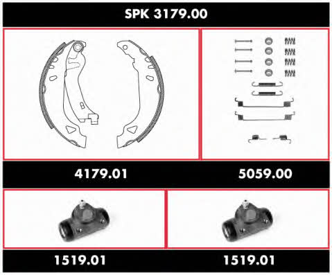 Woking SPK 3179.00 Brake shoe set SPK317900: Buy near me in Poland at 2407.PL - Good price!
