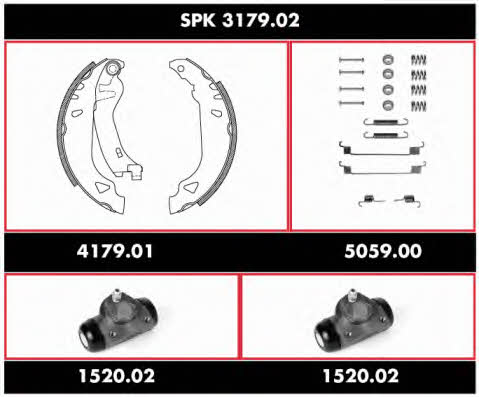 Woking SPK 3179.02 Brake shoe set SPK317902: Buy near me in Poland at 2407.PL - Good price!