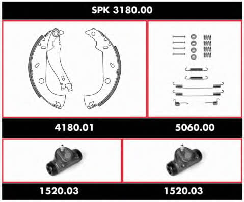  SPK 3180.00 Brake shoe set SPK318000: Buy near me in Poland at 2407.PL - Good price!