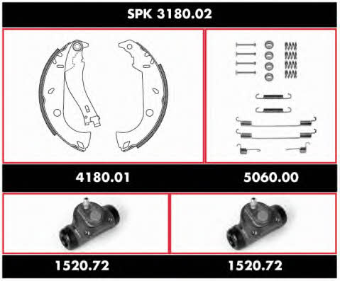  SPK 3180.02 Brake shoe set SPK318002: Buy near me in Poland at 2407.PL - Good price!