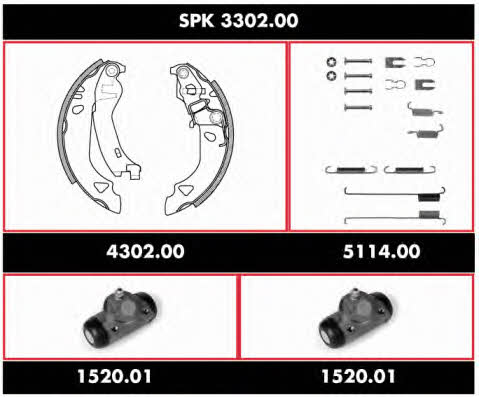  SPK 3302.00 Brake shoe set SPK330200: Buy near me in Poland at 2407.PL - Good price!