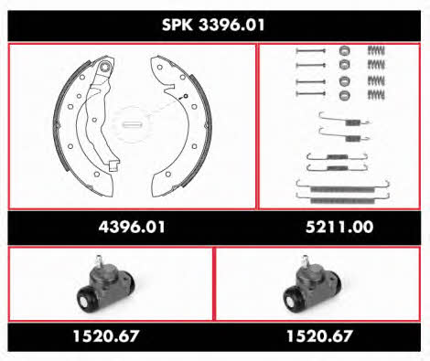 Woking SPK 3396.01 Колодки тормозные барабанные, комплект SPK339601: Отличная цена - Купить в Польше на 2407.PL!