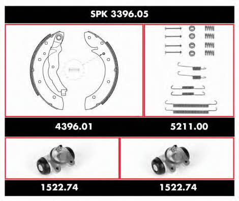 Woking SPK 3396.05 Szczęki hamulcowe, zestaw SPK339605: Dobra cena w Polsce na 2407.PL - Kup Teraz!