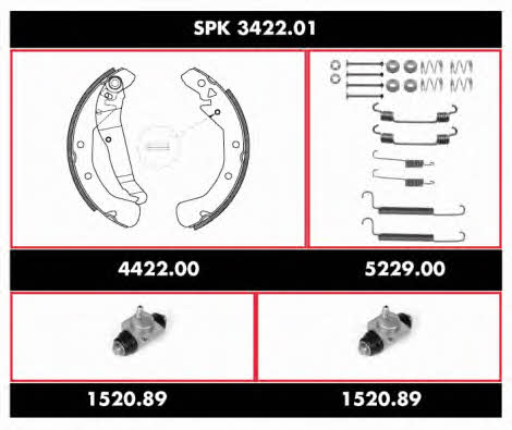 Woking SPK 3422.01 Колодки тормозные барабанные, комплект SPK342201: Отличная цена - Купить в Польше на 2407.PL!