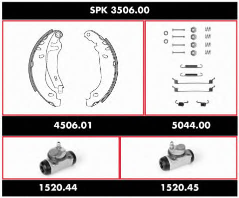Woking SPK 3506.00 Brake shoe set SPK350600: Buy near me at 2407.PL in Poland at an Affordable price!