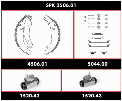 Woking SPK 3506.01 Brake shoe set SPK350601: Buy near me in Poland at 2407.PL - Good price!