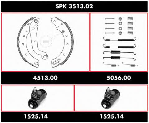  SPK 3513.02 Колодки тормозные барабанные, комплект SPK351302: Отличная цена - Купить в Польше на 2407.PL!