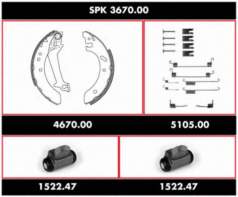 Woking SPK 3670.00 Brake shoe set SPK367000: Buy near me in Poland at 2407.PL - Good price!