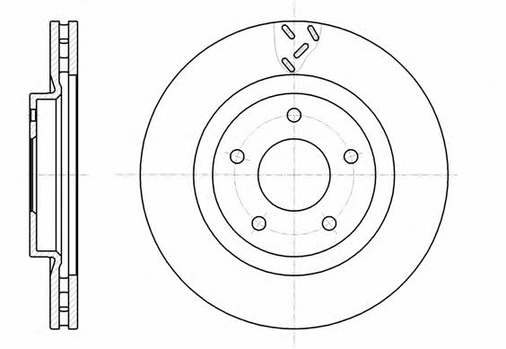 Woking D61200.10 Front brake disc ventilated D6120010: Buy near me in Poland at 2407.PL - Good price!