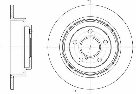 Woking D6398.00 Rear brake disc, non-ventilated D639800: Buy near me in Poland at 2407.PL - Good price!