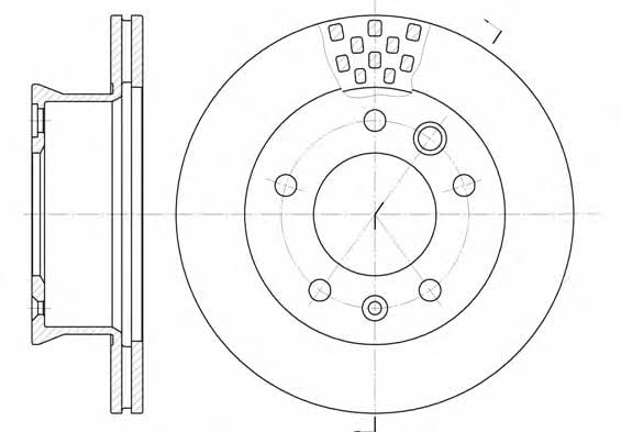 Woking D6461.10 Front brake disc ventilated D646110: Buy near me in Poland at 2407.PL - Good price!