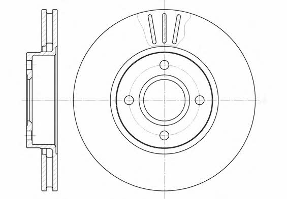 Woking D6469.10 Front brake disc ventilated D646910: Buy near me in Poland at 2407.PL - Good price!