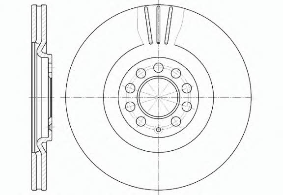 Woking D6597.10 Front brake disc ventilated D659710: Buy near me in Poland at 2407.PL - Good price!