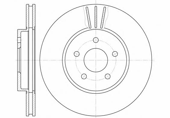 Woking D6607.10 Front brake disc ventilated D660710: Buy near me in Poland at 2407.PL - Good price!