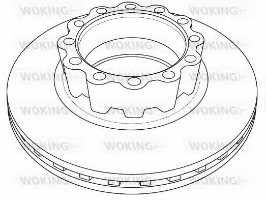 Woking NSA1230.20 Front brake disc ventilated NSA123020: Buy near me in Poland at 2407.PL - Good price!