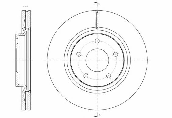 Woking D61580.10 Front brake disc ventilated D6158010: Buy near me in Poland at 2407.PL - Good price!