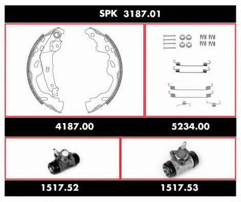 Woking SPK 3187.01 Brake shoe set SPK318701: Buy near me in Poland at 2407.PL - Good price!