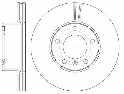 Woking D61161.10 Front brake disc ventilated D6116110: Buy near me at 2407.PL in Poland at an Affordable price!