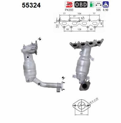 As 55324 Catalytic Converter 55324: Buy near me in Poland at 2407.PL - Good price!