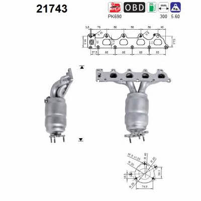As 21743 Catalytic Converter 21743: Buy near me in Poland at 2407.PL - Good price!