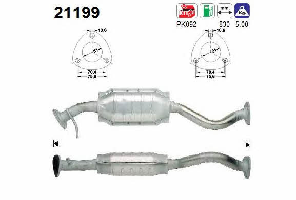 As 21199 Catalytic Converter 21199: Buy near me in Poland at 2407.PL - Good price!