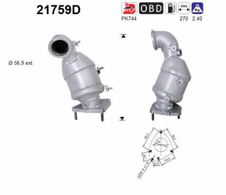As 21759D Catalytic Converter 21759D: Buy near me in Poland at 2407.PL - Good price!
