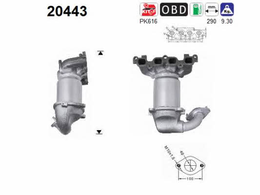 As 20443 Catalytic Converter 20443: Buy near me in Poland at 2407.PL - Good price!