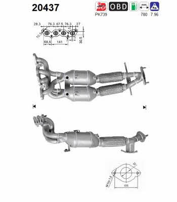 As 20437 Catalytic Converter 20437: Buy near me in Poland at 2407.PL - Good price!