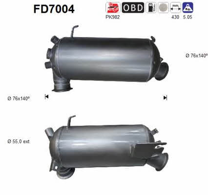 As FD7004 Diesel particulate filter DPF FD7004: Buy near me in Poland at 2407.PL - Good price!