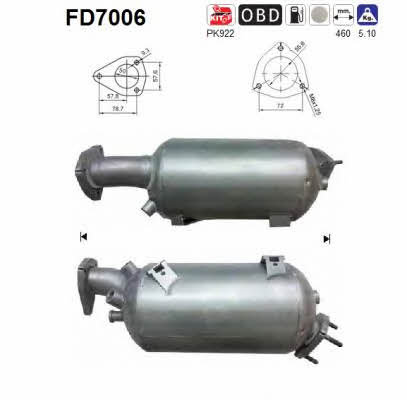 As FD7006 Diesel particulate filter DPF FD7006: Buy near me in Poland at 2407.PL - Good price!