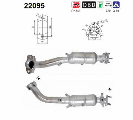 As 22095 Catalytic Converter 22095: Buy near me at 2407.PL in Poland at an Affordable price!