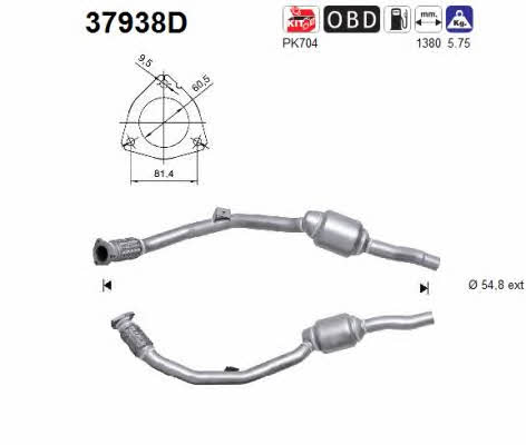 As 37938D Catalytic Converter 37938D: Buy near me in Poland at 2407.PL - Good price!