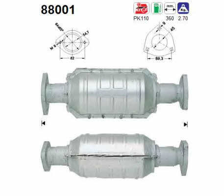 As 88001 Catalytic Converter 88001: Buy near me at 2407.PL in Poland at an Affordable price!