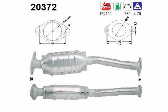 As 20372 Catalytic Converter 20372: Buy near me in Poland at 2407.PL - Good price!