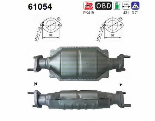 As 61054 Catalytic Converter 61054: Buy near me at 2407.PL in Poland at an Affordable price!